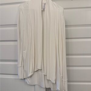 Athleta white Ribbed Cardigan